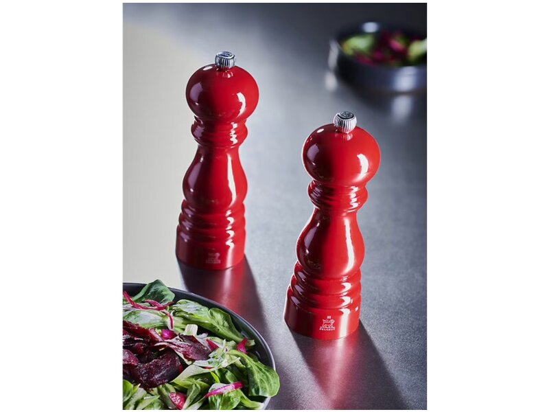 peugeot pepermolen hout rood - 18cm