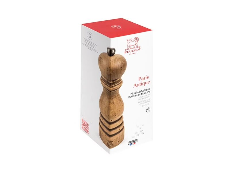 peugeot zoutmolen Paris beukenhout met antieke afwerking - 18cm