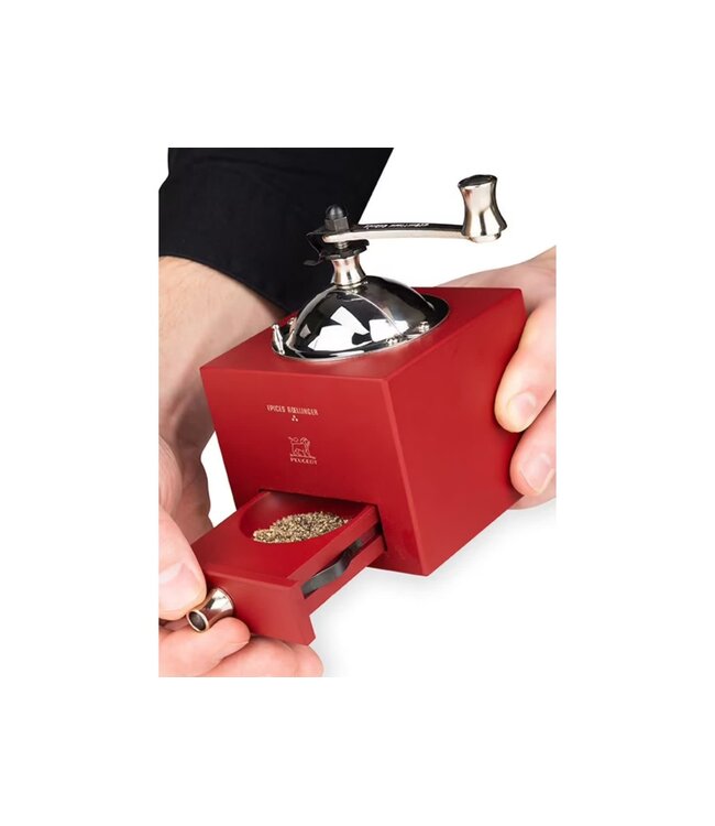 peugeot Roellinger pepermolen met hendel - hout rood