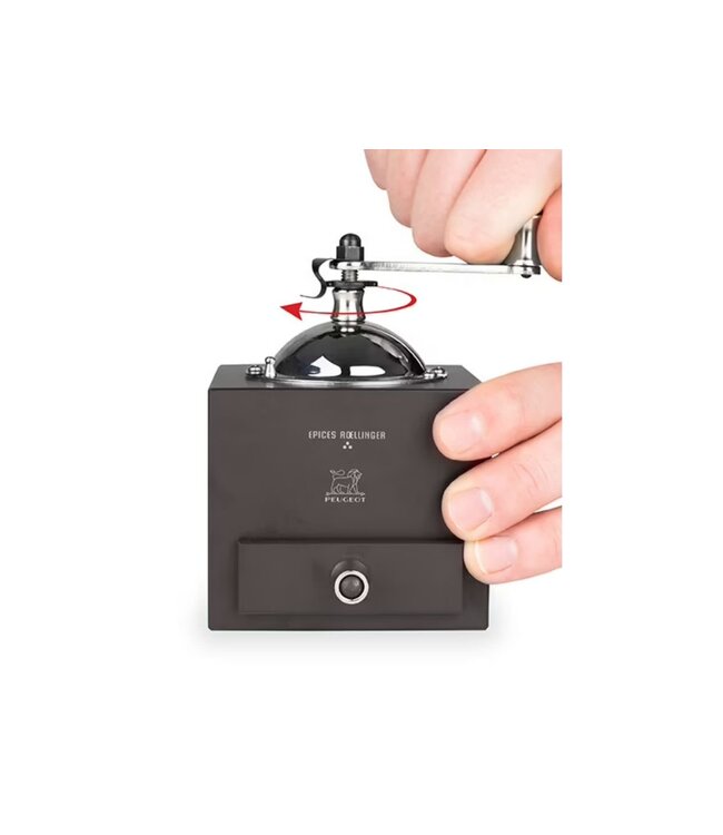 peugeot Roellinger pepermolen met hendel - hout chocoladekleur