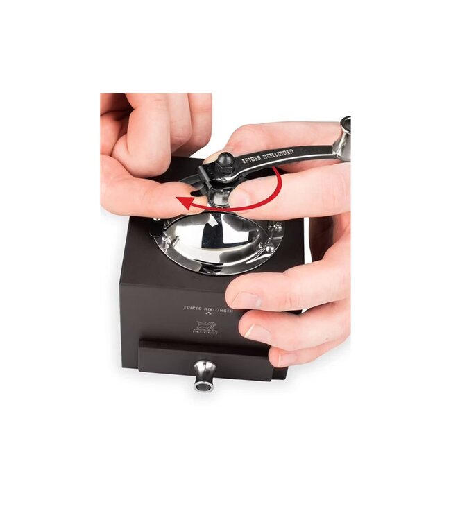 peugeot Roellinger pepermolen met hendel - hout chocoladekleur