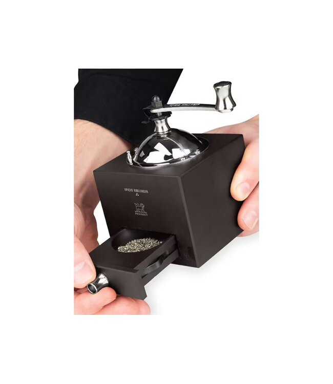 peugeot Roellinger pepermolen met hendel - hout chocoladekleur