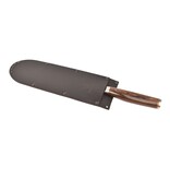Wunschleder harde messenhoes - zwart leder - voor 1 mes