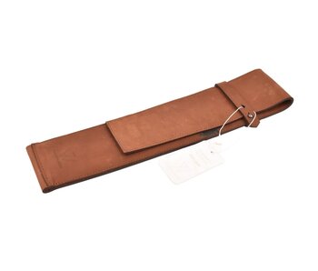 Wunschleder messentas - cognac vintage bio-leder - voor 1 mes