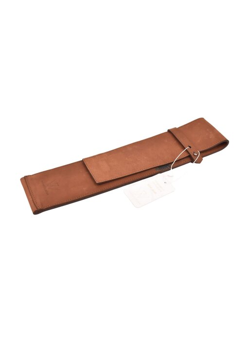 Wunschleder messentas - cognac vintage bio-leder - voor 1 mes