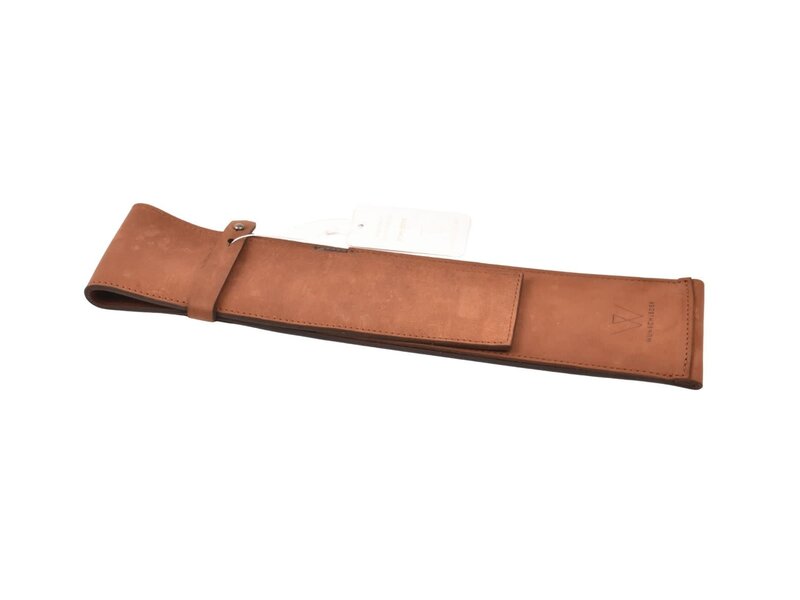 Wunschleder messentas - cognac vintage bio-leder - voor 1 mes