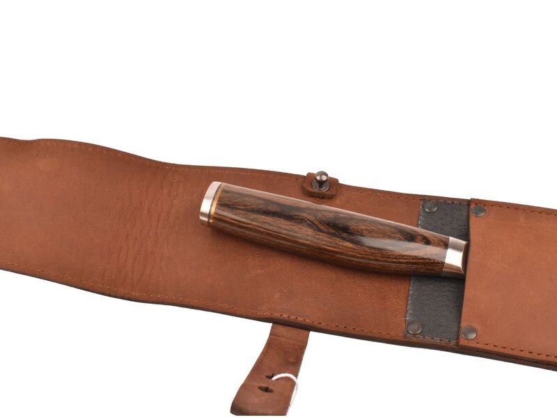 Wunschleder messentas - cognac vintage bio-leder - voor 1 mes