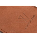 Wunschleder messentas - cognac vintage bio-leder - voor 1 mes