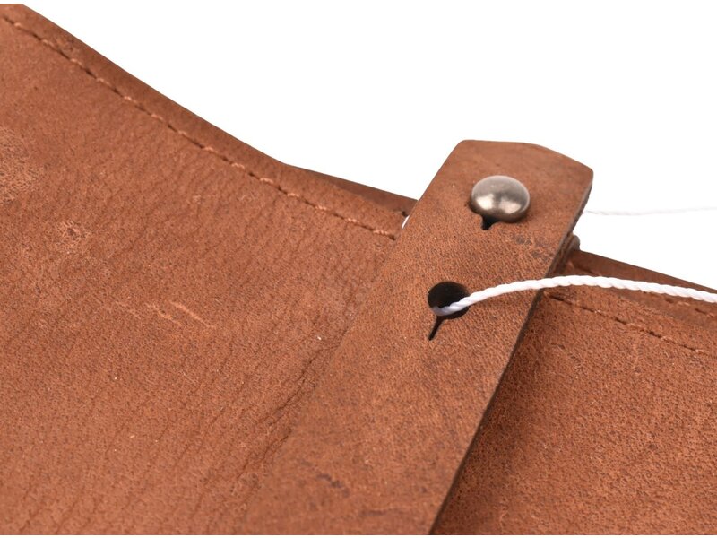 Wunschleder messentas - cognac vintage bio-leder - voor 1 mes