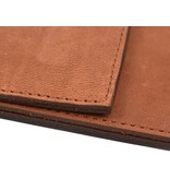 Wunschleder messentas - cognac vintage bio-leder - voor 1 mes