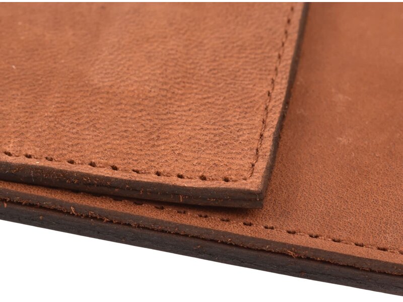 Wunschleder messentas - cognac vintage bio-leder - voor 1 mes