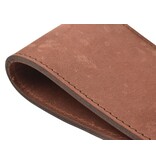 Wunschleder messentas - bruin vintage bio-leder - voor 1 mes