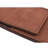 Wunschleder messentas - bruin vintage bio-leder - voor 1 mes
