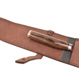 Wunschleder messentas - bruin vintage bio-leder - voor 1 mes