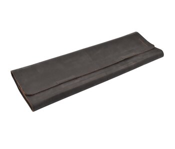 Wunschleder magnetische messentas - zwart vintage bio-leder - voor 4 messen