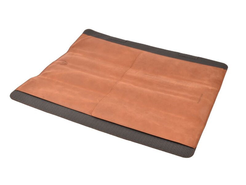 Wunschleder magnetische messentas - cognac vintage bio-leder - voor 4 messen