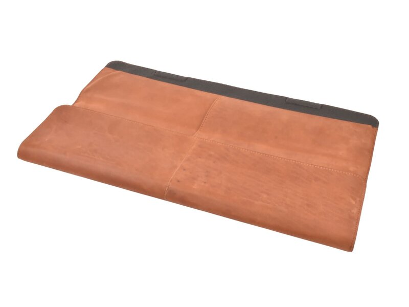 Wunschleder magnetische messentas - cognac vintage bio-leder - voor 4 messen