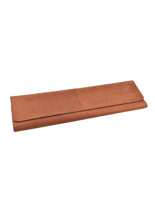 Wunschleder magnetische messentas - cognac vintage bio-leder - voor 4 messen