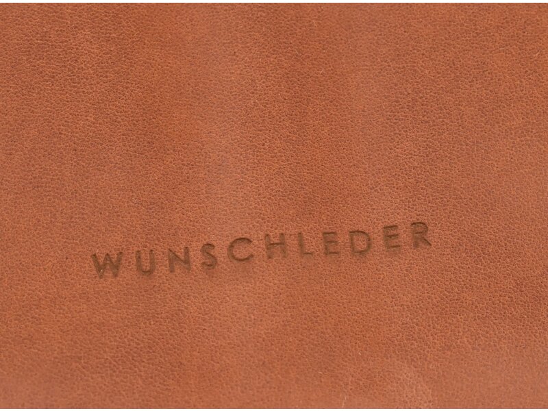 Wunschleder magnetische messentas - cognac vintage bio-leder - voor 4 messen