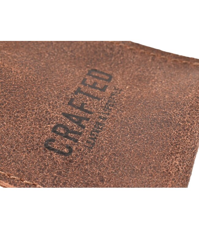 Crafted zakmeshouder - leder bruin