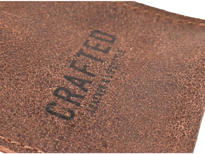 Crafted zakmeshouder - leder bruin