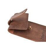 Crafted zakmeshouder - leder bruin