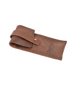 Crafted zakmeshouder - leder bruin