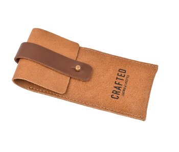Crafted zakmeshouder - leder sand