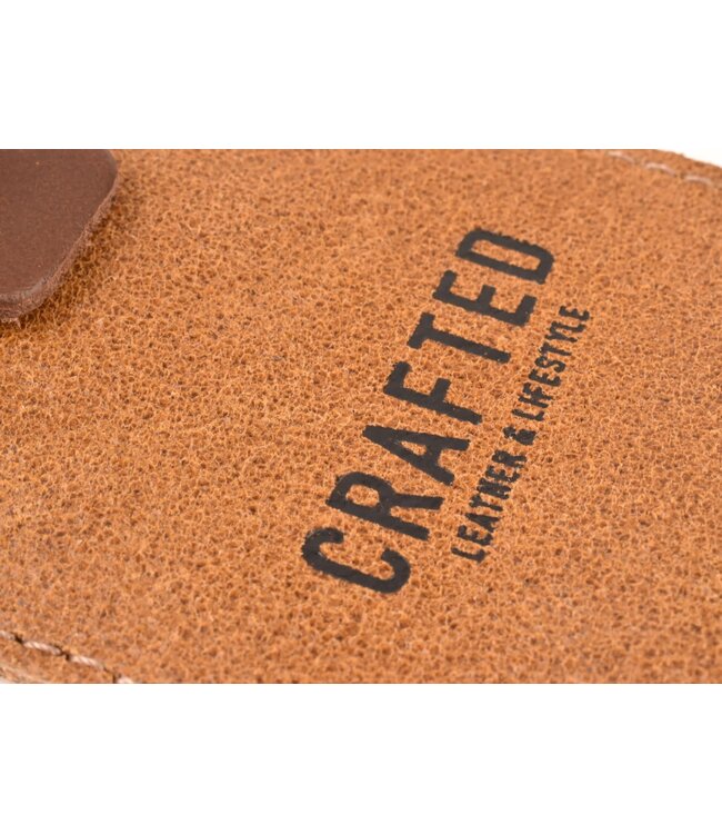 Crafted zakmeshouder - leder sand