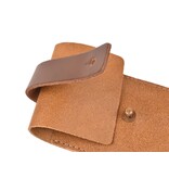 Crafted zakmeshouder - leder sand