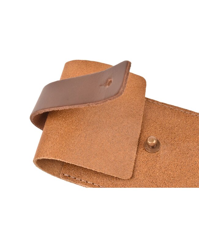 Crafted zakmeshouder - leder sand