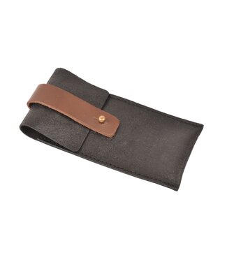 Crafted zakmeshouder - leder zwart