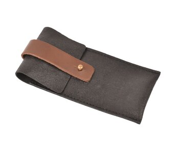 Crafted zakmeshouder - leder zwart