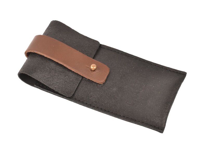 Crafted zakmeshouder - leder zwart