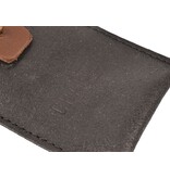 Crafted zakmeshouder - leder zwart