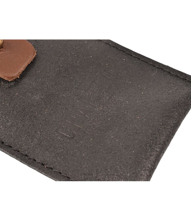 Crafted zakmeshouder - leder zwart