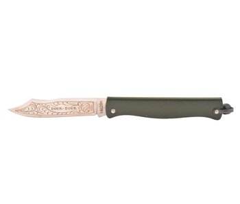 M.C.Cognet Douk-Douk klein rvs met etui  groen