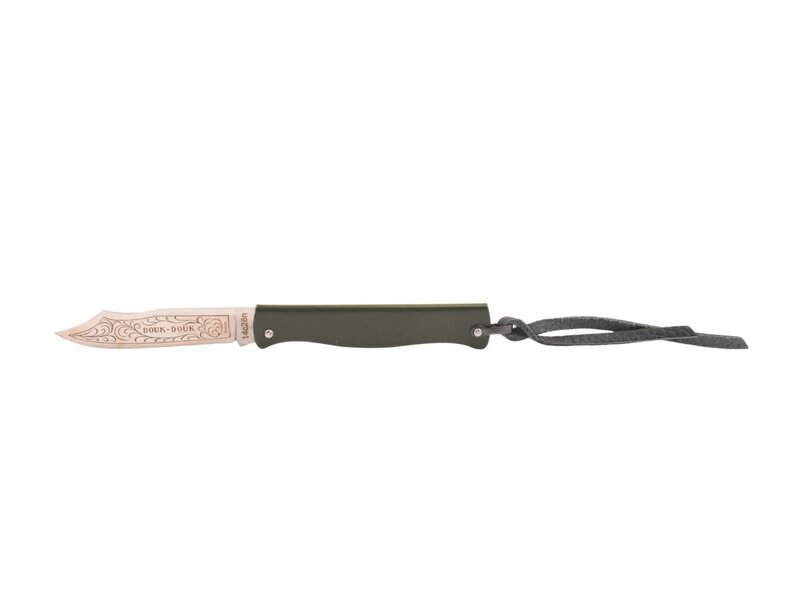 M.C.Cognet Douk-Douk klein rvs met etui  groen