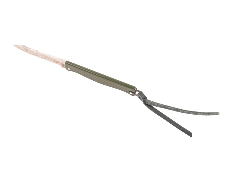 M.C.Cognet Douk-Douk klein rvs met etui  groen