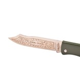M.C.Cognet Douk-Douk klein rvs met etui  groen