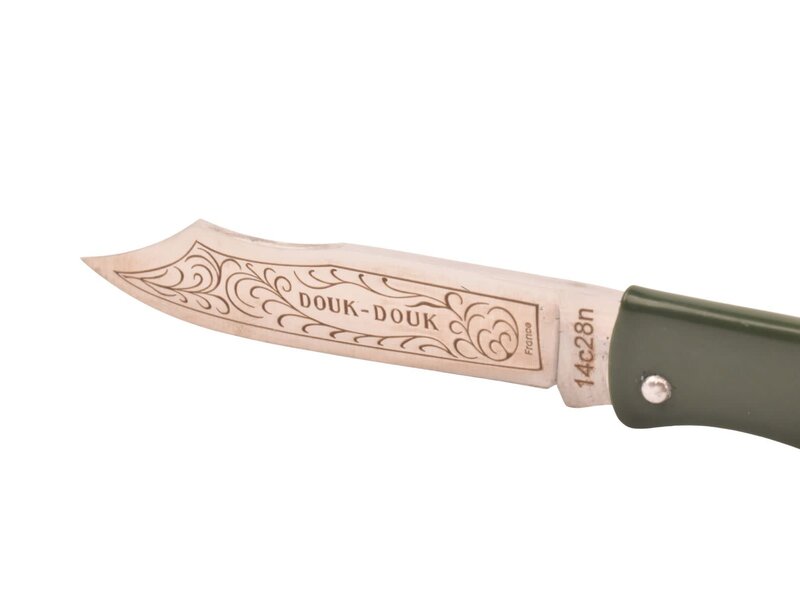 M.C.Cognet Douk-Douk klein rvs met etui  groen