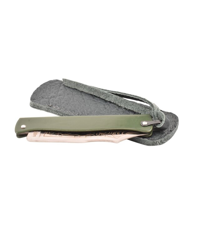 M.C.Cognet Douk-Douk klein rvs met etui  groen