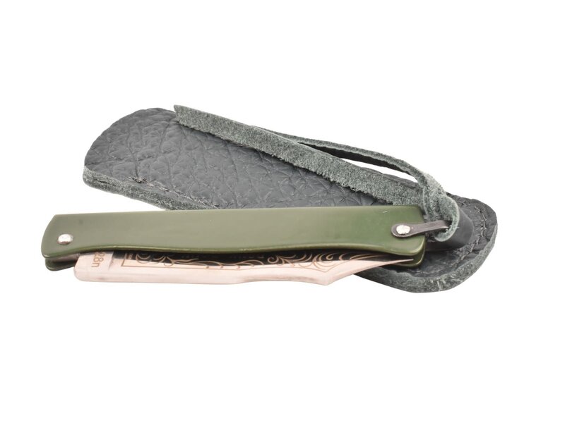 M.C.Cognet Douk-Douk klein rvs met etui  groen