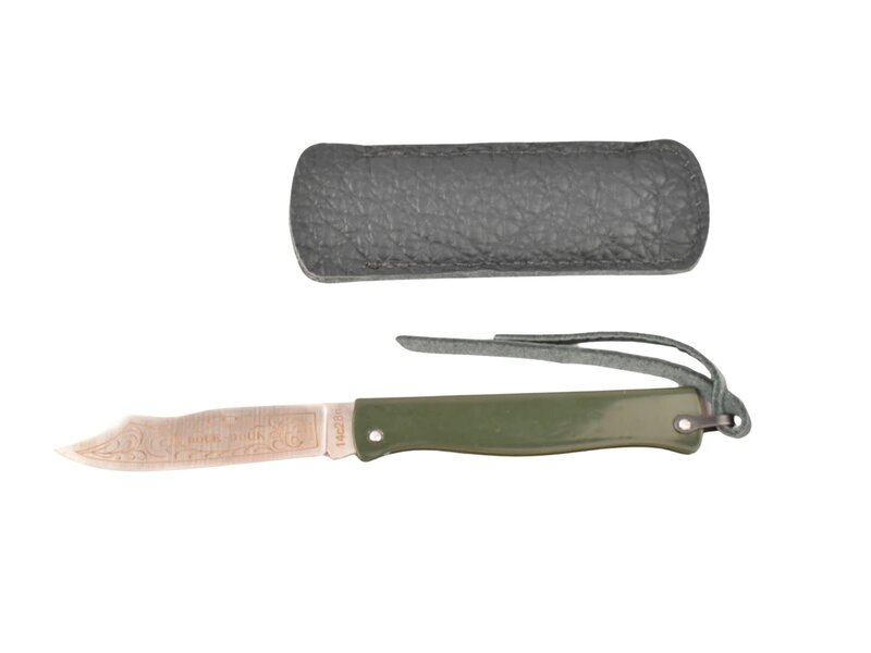 M.C.Cognet Douk-Douk klein rvs met etui  groen
