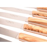 TMC 6 steakmessen 'Zen' - olijfhout