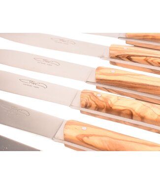 TMC 6 steakmessen 'Zen' - olijfhout