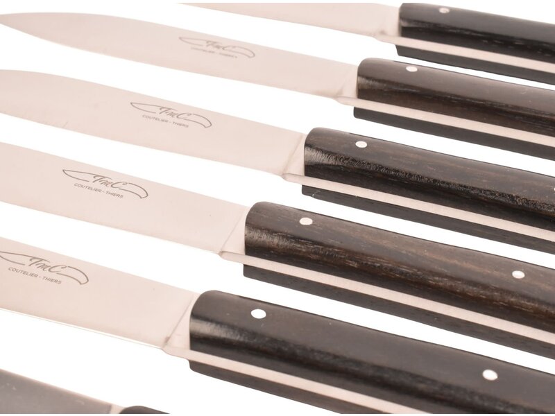 TMC 6 steakmessen 'Zen' - ebbenhout