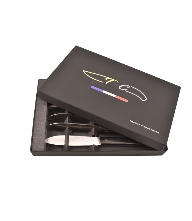 TMC 6 steakmessen 'Zen' - ebbenhout