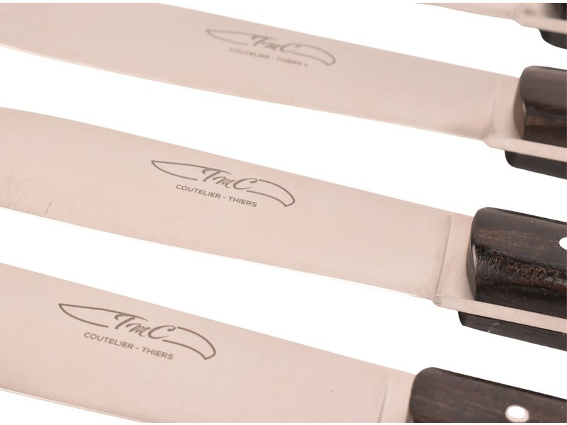 TMC 6 steakmessen 'Zen' - ebbenhout