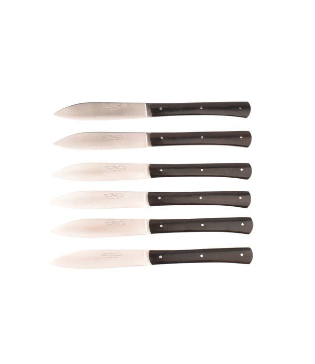 TMC 6 steakmessen 'Zen' - ebbenhout